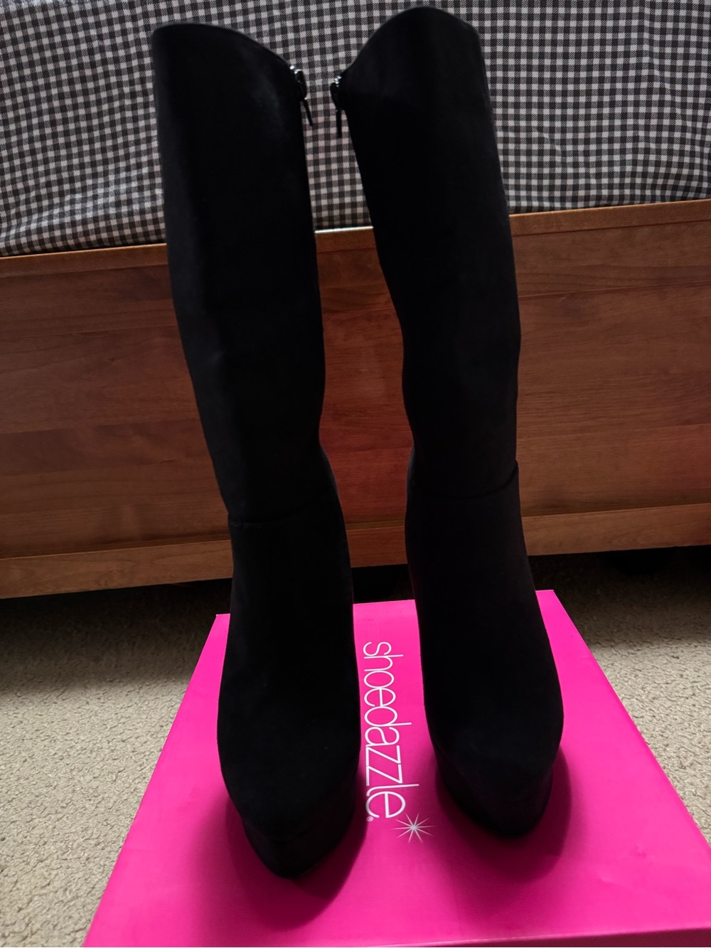 New Women's Shoedazzle Zivana Heeled Boots Size 6 1/2
